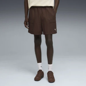 PUMA Męskie bojówki o luźnym kroju WARDROBE ESS 6", Odzież, Brązowy,