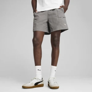 PUMA Męskie bojówki o luźnym kroju WARDROBE ESS 6", Odzież, Szary,