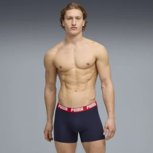 PUMA Męskie bokserki (4 pary), Odzież, Niebieski,