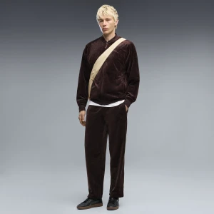 PUMA Męskie luźne welurowe spodnie dresowe Essentials Elevated, Akcesoria, Brązowy