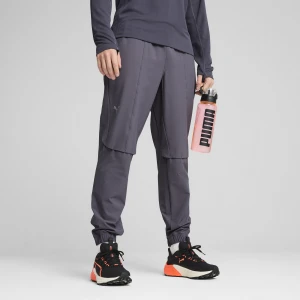 PUMA Męskie spodnie do biegania w terenie SEASONS, Odzież, Szary,