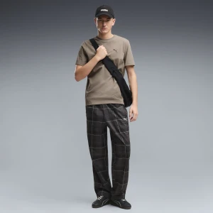 PUMA MÄ™skie spodnie dresowe T7 Relaxed Tartan, OdzieÅ¼, Czarny