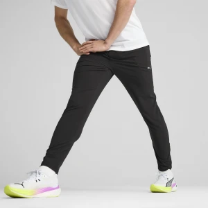 PUMA Męskie spodnie RUN VELOCITY o zwężanym kroju, Odzież, Czarny,