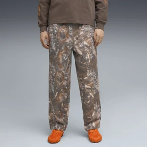 PUMA Męskie spodnie z nadrukiem na całej powierzchni Special Items, Odzież, Brązowy,