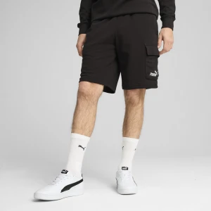PUMA Męskie szorty bojówki Essentials 10" z logo No. 1, Odzież, Czarny,