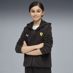 PUMA Młodzieżowa bluza dresowa Scuderia Ferrari Sportswear z kapturem, Odzież, Czarny,