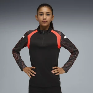 PUMA Młodzieżowa bluza piłkarska individualFINAL z zamkiem 1/4, Akcesoria, Czarny,