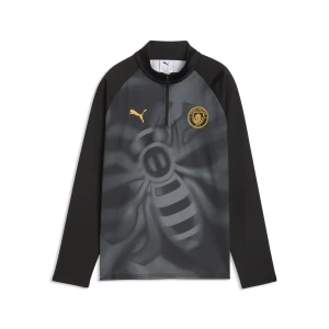 PUMA MÅ‚odzieÅ¼owa bluza rozgrzewkowa Manchester City F.C. z zamkiem 1 / 4, Akcesoria, Czarny