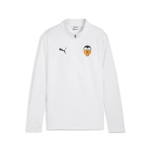 PUMA Młodzieżowa bluza treningowa z zamkiem 1/4 Valencia CF, Odzież, Biały,