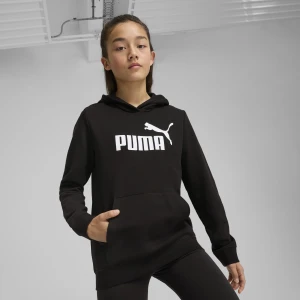 PUMA Młodzieżowa bluza z kapturem ESS z logo No. 1, Odzież, Czarny,