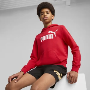 PUMA Młodzieżowa bluza z kapturem ESS z logo No. 1, Odzież, Czerwony,