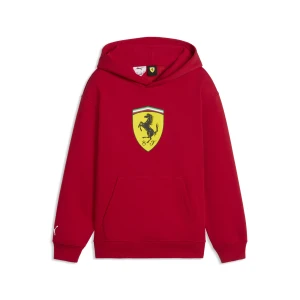 PUMA Młodzieżowa bluza z kapturem Scuderia Ferrari ColouCzerwony Shield, Akcesoria,