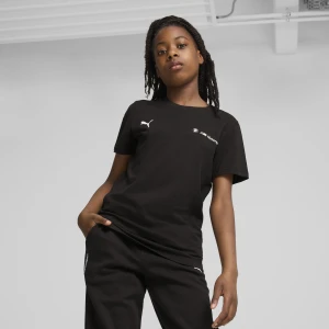 PUMA Młodzieżowa koszulka BMW M Motorsport ESS+ z logo, Odzież, Czarny,
