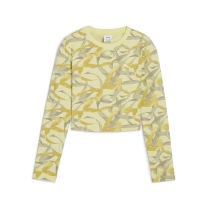 PUMA Młodzieżowa koszulka Bowtique z długim rękawem, Akcesoria, Żółty,