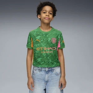 PUMA Młodzieżowa koszulka bramkarska Manchester City 25/26, Odzież, Zielony,
