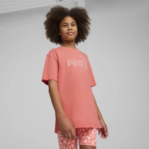 PUMA Młodzieżowa koszulka Essentials Animal Logo Infill, Odzież, Czerwony,