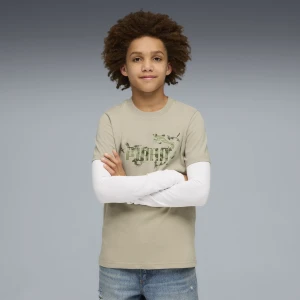 PUMA Młodzieżowa koszulka Essentials Camo, Odzież, Beżowy,