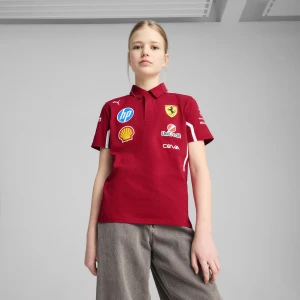 PUMA Młodzieżowa koszulka polo Scuderia Ferrari HP 2025 Team, Odzież, Czerwony,