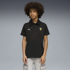PUMA Młodzieżowa koszulka polo Scuderia Ferrari Sportswear, Odzież, Czarny,