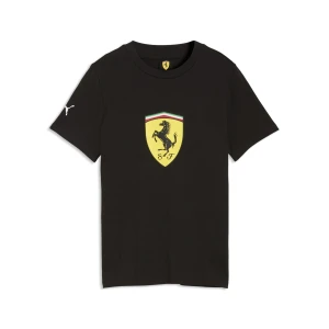 PUMA Młodzieżowa koszulka Scuderia Ferrari ColouCzerwony Shield, Akcesoria, Czarny,