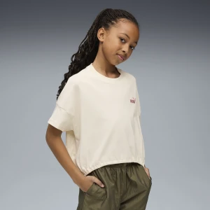 PUMA Młodzieżowa koszulka Tweenerverse z węzłami, Akcesoria, Biały,