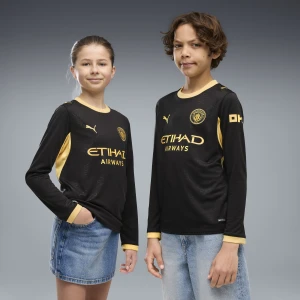 PUMA Młodzieżowa koszulka wyjazdowa z długim rękawem Manchester City 26 / 27, Akcesoria, Czarny