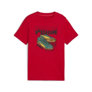 Zdjęcie produktu PUMA Młodzieżowa koszulka z grafiką sneakersów, Odzież, Czerwony