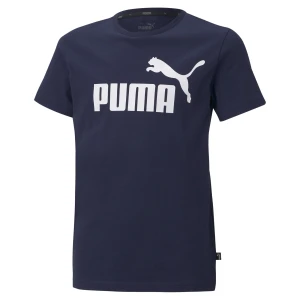 PUMA Młodzieżowa koszulka z logo Essentials, Akcesoria, Niebieski,