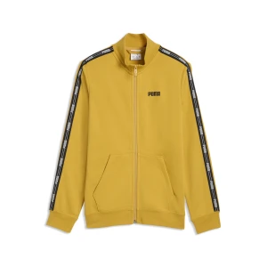 PUMA Młodzieżowa kurtka dresowa z taśmą i zamkiem błyskawicznym, Odzież, Żółty,