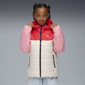 PUMA Młodzieżowa kurtka ocieplana Essentials z kapturem, Odzież, Biały,