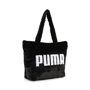 PUMA Młodzieżowa torba shopper UP ze sztucznego futerka 17 l, Akcesoria, Czarny,
