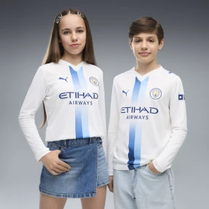 PUMA Młodzieżowa trzecia koszulka z długim rękawem Manchester City 26 / 27, Odzież, Biały