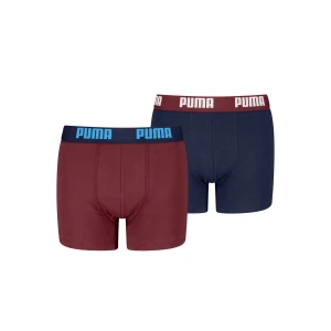 PUMA Młodzieżowe bokserki Everyday Basic (2 pary), Odzież, Czerwony,