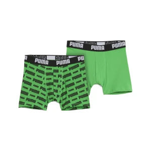 PUMA Młodzieżowe bokserki Everyday z logo (2 pary), Odzież, Zielony,