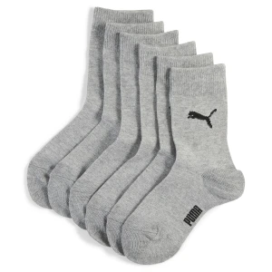 PUMA Młodzieżowe klasyczne skarpety (6 par), Akcesoria, Szary,