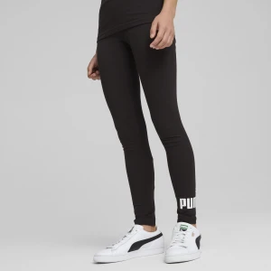 PUMA Młodzieżowe legginsy ESS z logo No. 1, Odzież, Czarny,