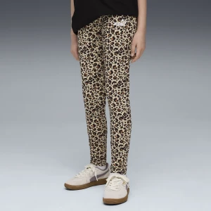 PUMA Młodzieżowe legginsy Essentials ze zwierzęcym wzorem, Odzież, Beżowy,