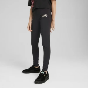 PUMA Młodzieżowe legginsy Flaming Love, Odzież, Czarny,