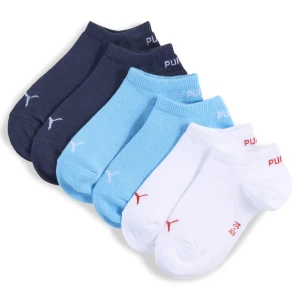 PUMA Młodzieżowe skarpety do sneakersów (3 pary), Odzież, Niebieski,