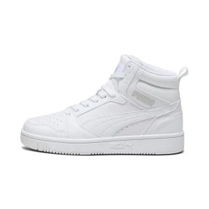 PUMA Młodzieżowe sneakersy Rebound V6 Mid, Buty, Biały