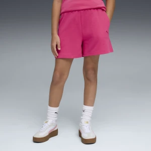 PUMA Młodzieżowe szorty Essentials z wysokim stanem, Odzież, Różowy,
