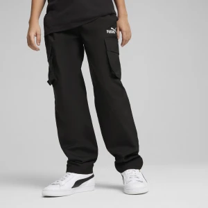 PUMA Młodzieżowe tkane bojówki ESS z logo No. 1, Odzież, Czarny,