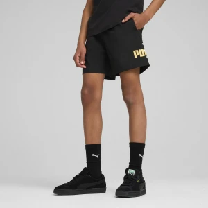 PUMA Młodzieżowe tkane szorty Essentials Logo Lab Summer, Odzież, Czarny,