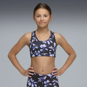 PUMA Młodzieżowy stanik treningowy Essentials z nadrukiem, Odzież, Czarny,