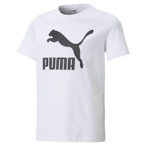 PUMA Młodzieżowy T-shirt Classics B, Akcesoria, Biały,