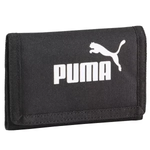 Puma Phase Wallet 079951-01, Unisex, Czarne, portfele, poliester, rozmiar: One size