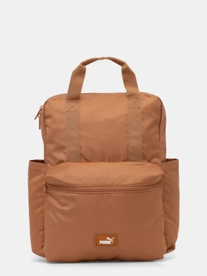 Puma plecak damski kolor brązowy duży gładki 91348