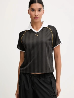 Puma polo damski kolor czarny 632157