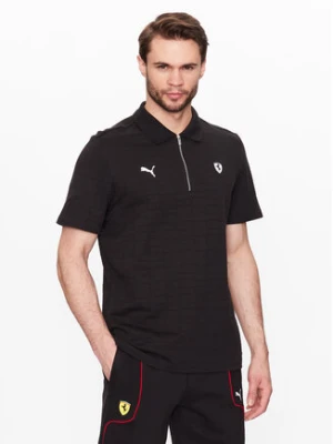 Puma Polo Ferrari Style Jacquard 538331 Czarny Slim Fit