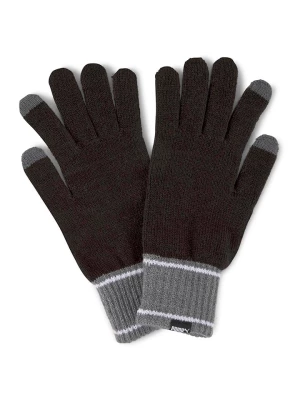Puma Rękawiczki "Knit" w kolorze czarno-szarym rozmiar: S